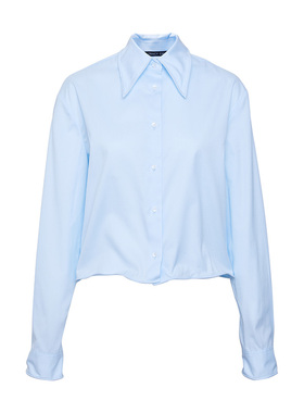 TRACYCHU高纱支棉天蓝色款衬衣魔术随便衬衫千金清冷感贵系炸街风