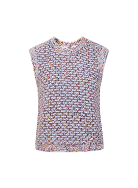 TRACYCHU小彩豆混彩针织马甲背心时尚休闲百搭款洋气通勤冬季新款