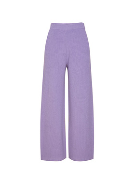 TRACYCHU紫色休闲羊毛厚织针织裤休闲洋气百搭时尚气质款冬季新款