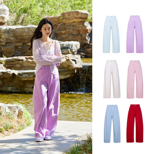 牛仔裤 TRACYCHU秋季 时尚 欧若风多色高腰显瘦款 千金清冷感贵系 新款