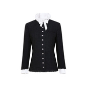 贵族重工真丝拆掉领袖 收腰猎装 外套秋季 TRACYCHU黑色羊毛法式 新款