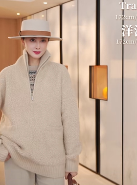 TRACYCHU高克重高定驼色丝羊绒大外套百搭款老钱风松弛感冬季新款