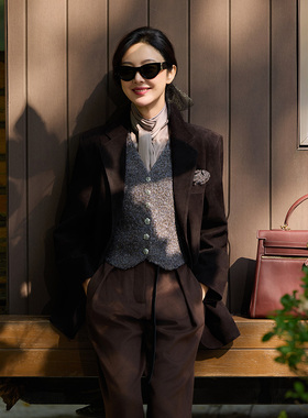 TRACYCHU咖紫色神秘贵族长飘带真丝衬衫气质款摆脱路人感冬季新款