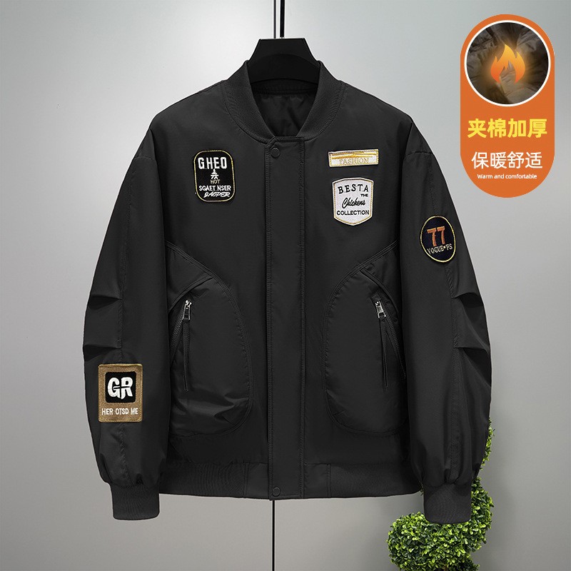 特大号潮牌棒球服加厚夹克