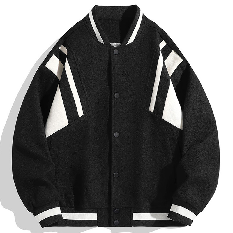 特大码胖哥400斤毛呢棒球服大号