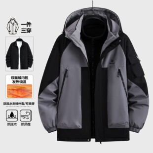 350斤400特大号防风棉衣肥佬加厚保暖加肥大码宽松棉袄棉服外套男