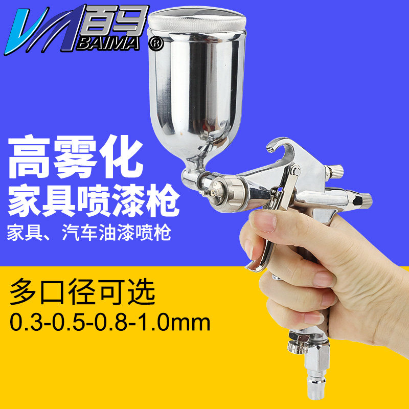 台湾百马R2-F喷枪皮革碟型咀 气动油漆喷涂0.3/0.5/0.8/1.0mm口径