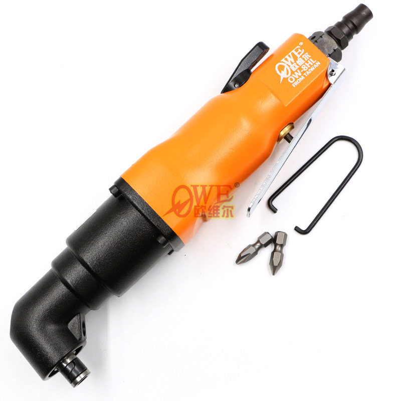 台湾欧维尔风批90度弯头直角强劲气动螺丝刀 角落风动起子改锥8HL