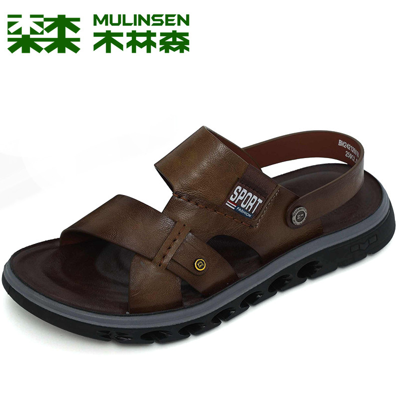 木林森男士耐磨夏季外穿沙滩鞋轻便舒适凉鞋软底防滑男两用凉拖鞋,流行男鞋,沙滩鞋,淘宝优惠券,粉丝福利购,淘宝优惠卷