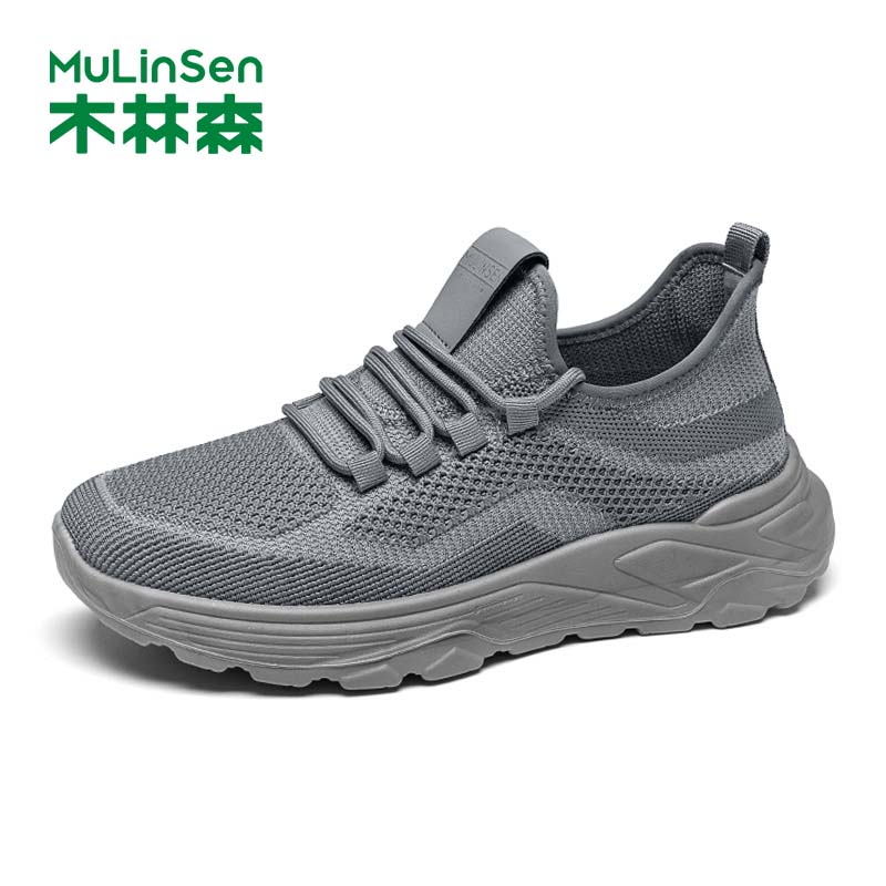 木林森跑步鞋飞织网面潮流休闲鞋