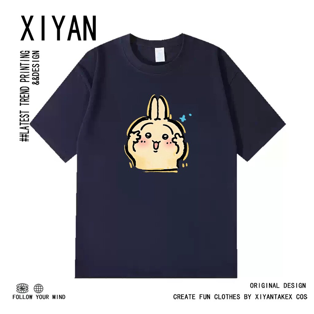 吉伊卡哇chiikawa联名短袖T恤男女夏季吉伊乌萨奇小八动漫衣服