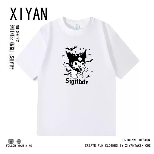 库洛米联名纯棉短袖T恤女夏季
