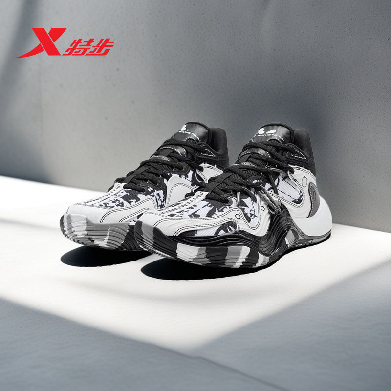 特步鏖战篮球鞋男子春秋款透气缓震防滑耐磨专业实战运动球鞋男鞋