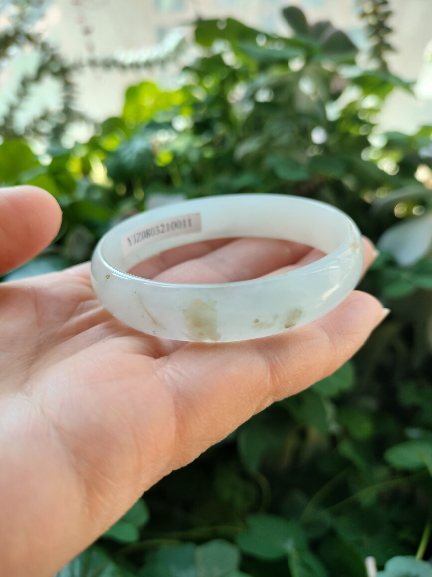 翡翠手镯冰种小圈玉镯子50.5 正品送鉴定证书R