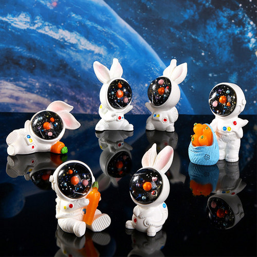 航天系列卡通树脂玩偶微景观装扮