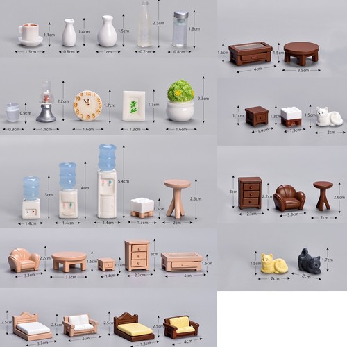 34款仿真树脂摆件孩子过家家玩具