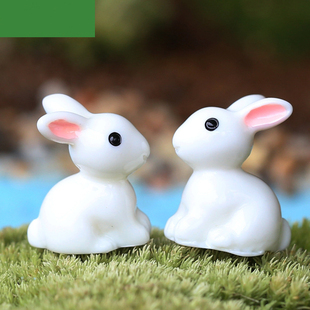 小耳朵斯基兔子公仔儿童玩具生日礼物花艺微景观装扮烘焙蛋糕摆件