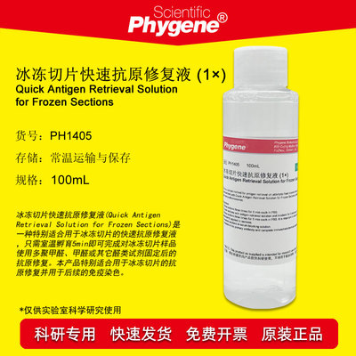 冰冻切片快速抗原修复液 (1×) 实验专用 [PH1405 PHYGENE]