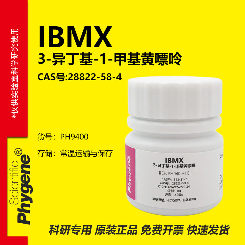IBMX 3-异丁基-1-甲基黄嘌呤 28822-58-4 PDE抑制剂 实验试剂