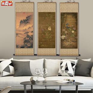 宋代名家字画赵z佶挂画芙蓉锦鸡图花鸟画松严仙馆梅竹江山放牧国