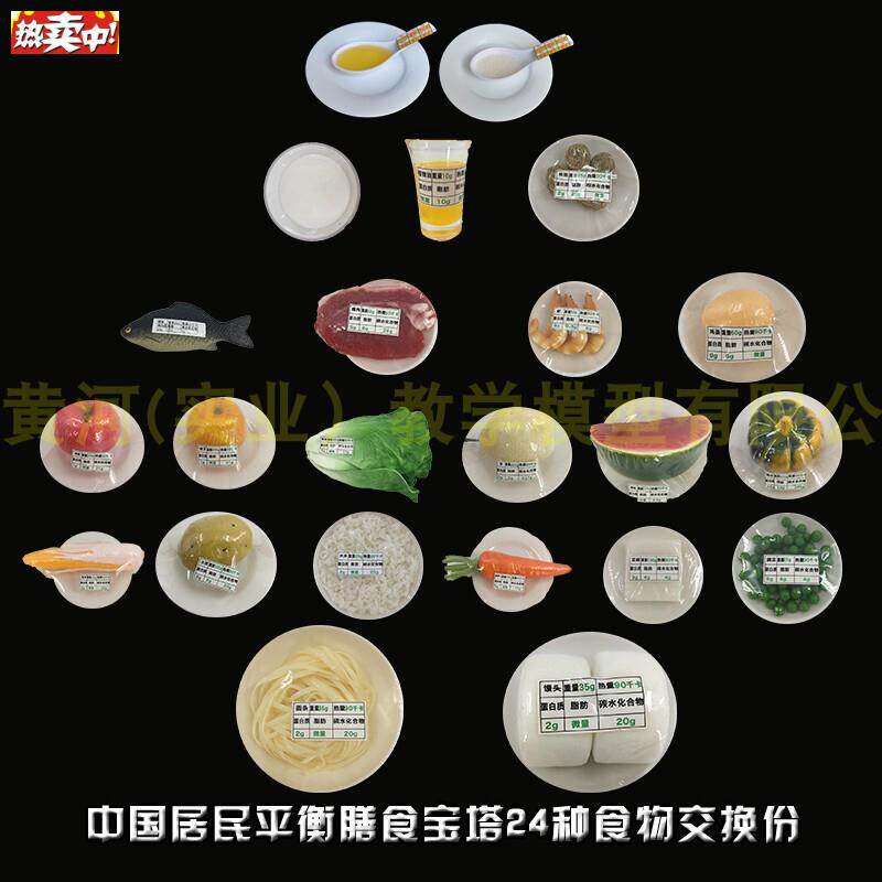 2022版中国居民平衡膳食宝塔模型健康食物营g养金字塔彷真食品模