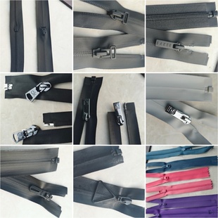 10号7号5号单头防水哑光开口长拉锁头3号闭口短YKK服装冲锋衣拉链