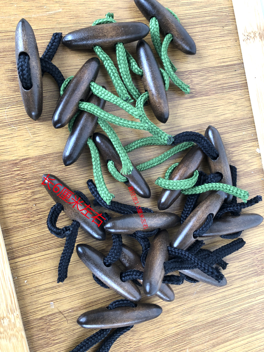 木质牛角扣扣子上衣女毛呢大