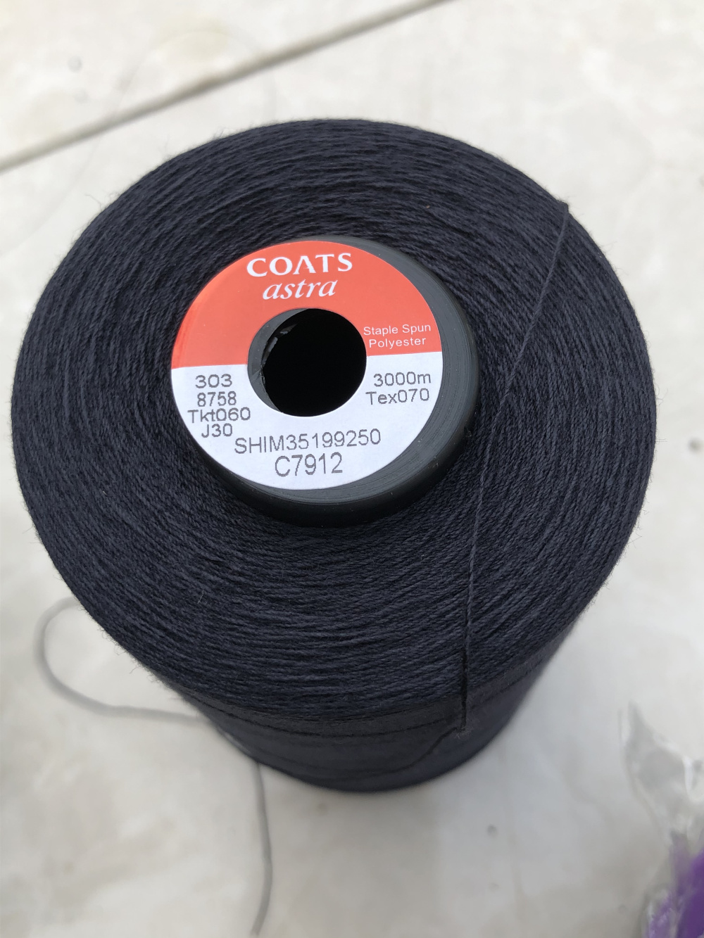 coats高士tkt060 j30涤纶缝纫线中粗宝塔大卷200克202高速服装线