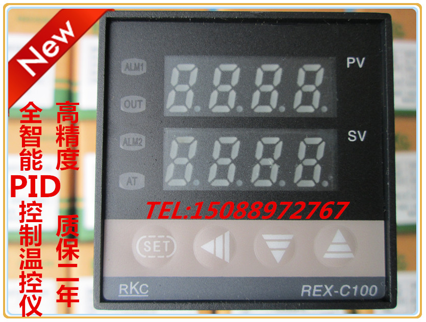RKC温度控制器REX-C100全智能PID数显温控仪表上下限回差温控器 五金/工具 温控仪 原图主图