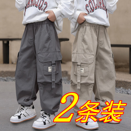 男童工装裤子2026春秋新款痞帅气