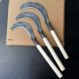 广西仙湖刀具弹簧钢锻打镰刀超锋利农用砍草刀砍树枝扫草砍柴镰刀