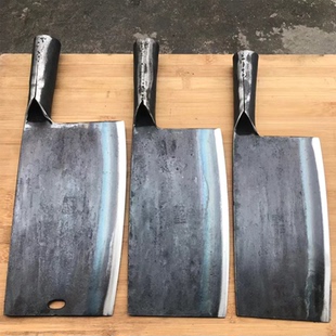 广西仙湖钢刀弹簧钢手工锻打砍骨刀斩切两用菜刀家用排骨刀剁骨