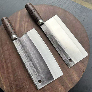 吹毛断发仙湖刀具5C钢锻打轻薄片刀厨师家用菜刀切肉鱼生刀斩切刀