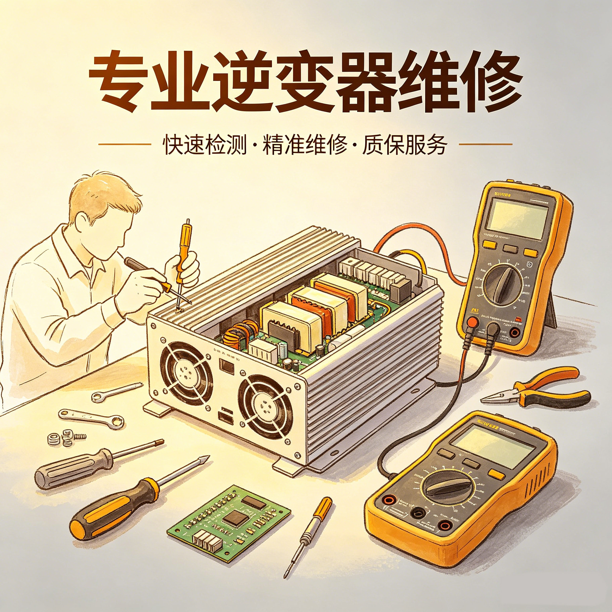 专业维修户外逆变器大小机头 纯正弦波逆变器 修正弦波户外电源