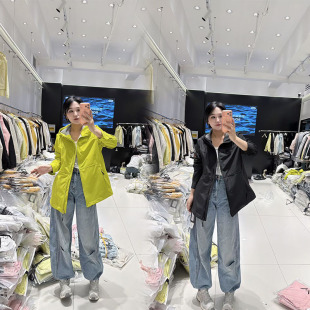 女装 200斤百搭休闲冲锋衣大码 新款 五姐家胖mm休闲连帽外套女春季