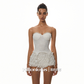 莲 套装 百万 蕾丝花边挂坠鱼骨胸衣浪漫蕾丝蛋糕裙裤