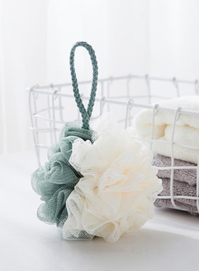 韩版撞色沐浴球拼接双色澡巾起泡浴花大号洗澡球成人洗浴用品清洁