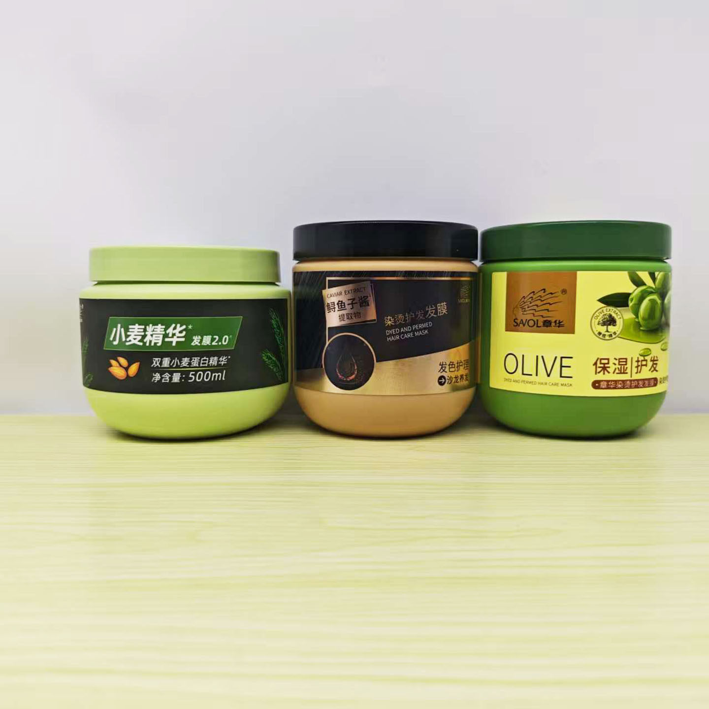 章华发膜保湿护发素小麦精华鳄鱼子酱橄榄精萃大瓶容量500ml*1罐