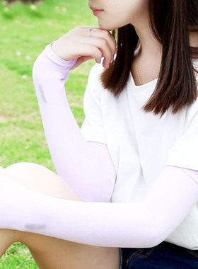 夏季冰丝女防晒袖套骑行薄款