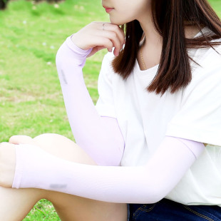 宽松手套户外骑行套袖 夏季 套开车防紫外线长薄款 女冰丝防晒袖 冰袖