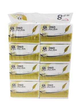 熊宝贝X66软抽纸4层抽式面纸巾432张*8包/提180*130mm卫生纸面巾