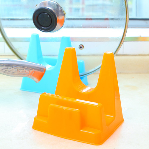 炫彩锅盖架 多用途带接水盘接油槽 厨房用品塑料砧板架刀架菜板架