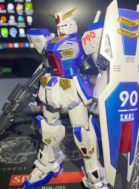 特价清仓012模型MG1/100板喷F90高达GNX厄运式拼装模型带水贴地台