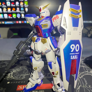 特价清仓012模型MG1/100板喷F90高达GNX厄运式拼装模型带水贴地台