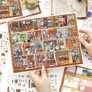 Infeel me我的小屋27-28造景贴纸微缩小屋手工diy解压玩具贴画