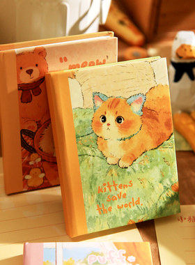 嗷呜日记A7空白本子可爱猫狗手账记事随身便携口袋涂鸦盖章笔记本