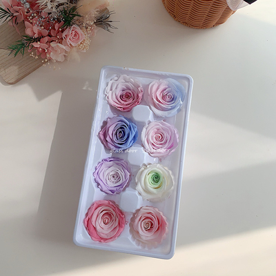 永生花A级玫瑰花束4-5cmDIY母亲节手工生日礼盒车挂材料用