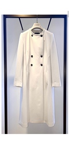 GIADA迦达经典 款 白色ANDI 大衣外套 代购 COAT修身 显瘦圆领羊毛长款