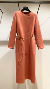 意大利giada大衣代购23年春夏新款修身型长袖通勤长款羊绒