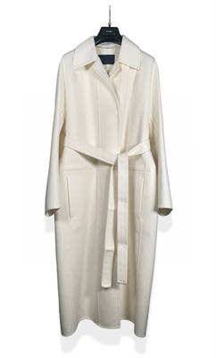 GIADA迦达米兰代购2024秋冬新款长款白色双面羊绒大衣